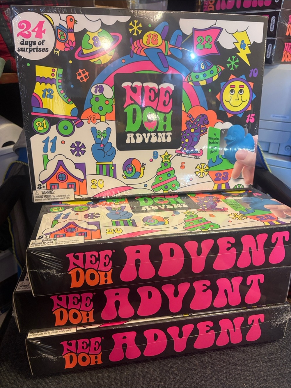 Authentic Schylling 2026 Needoh Advent Calendar- Surprise Box -24 Mini Needoh’s